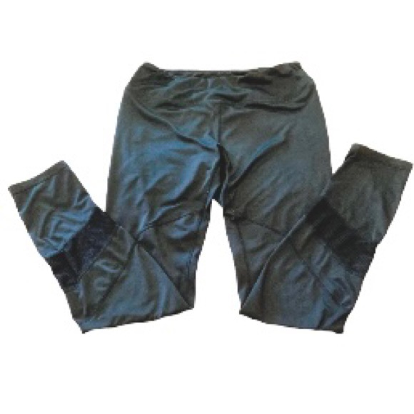 REEBOK Black with Mesh Yoga Running Workout Leggings Pants Womens Medium - Picture 9 of 15